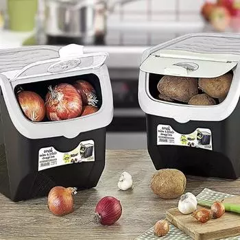 Ящик для хранения картофеля Coral 12 литров 2 с луком, 7 различных вариантов цвета