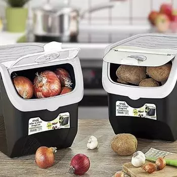 Ящик для хранения картофеля и лука Hobby Life Coral, 14 литров, состоящий из двух частей