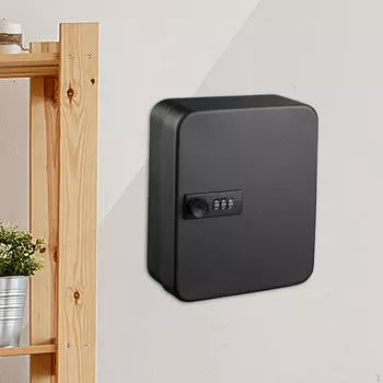 Ящик для хранения ключей с кодовым замком, черный, настенный, универсальный, высокий 20 Key Cards