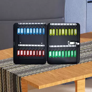 Ящик для хранения ключей с кодовым замком, черный, настенный, универсальный, высокий 36 Key Cards