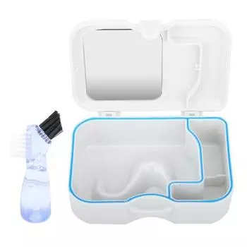 Ящик для хранения, контейнер для хранения искусственных зубов, чехол с зеркалом