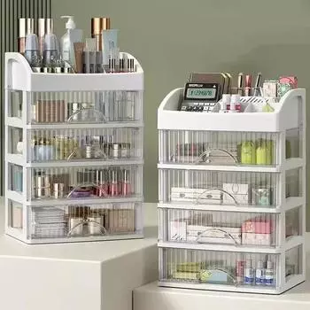 Ящик для хранения косметики, большой емкости, пластиковый ящик для хранения косметики, держатель для помады, большой емкости, ящик для хранения канцелярских принадлежностей