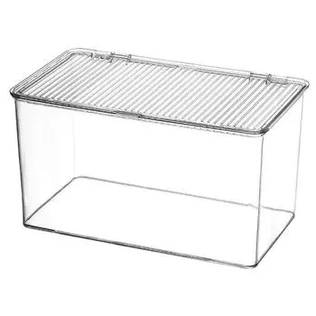 Ящик для хранения косметики, легкий, роскошный акриловый, с пылезащитной крышкой, легкий доступ, хорошая герметичность, универсальный контейнер для хранения S