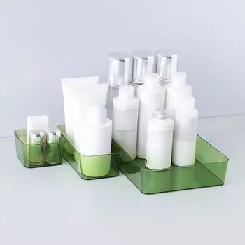 Ящик для хранения косметики Настольный комод Помада Уход за кожей Маска Прозрачный Разное Акриловый пульт дистанционного управления S squarebox 8.5*8.5*5cm белый