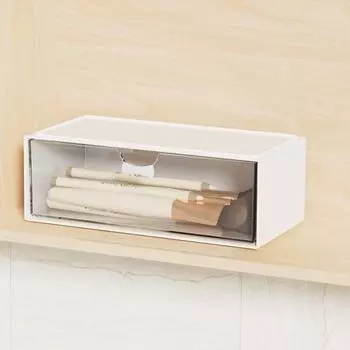 Ящик для хранения косметики, пылезащитный ящик большой емкости, столешница, помада для макияжа, офисные принадлежности, органайзер, держатель, контейнер, товары для дома 1 белый