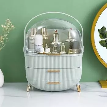 Ящик для хранения косметики, ящик для хранения косметики, большая вместимость, органайзер для косметики по уходу за кожей, туалетный столик, держатель для кистей для макияжа