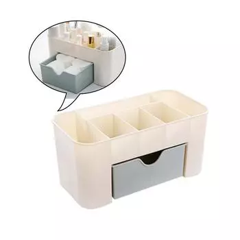 Ящик для хранения косметики в общежитии, офис, пластиковый органайзер для всякой всячины, канцелярский ящик зелёный