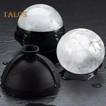 Ящик для хранения льда с крышкой, воронка для изготовления ледяных шаров, отличная форма для хоккея с шайбой в форме большого шара, бытовые принадлежности чёрный