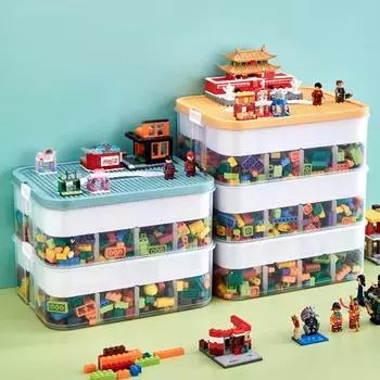 Ящик для хранения Lego, ящик для хранения строительных блоков, ящик для сортировки и сортировки деталей детских игрушек