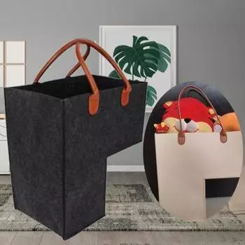 Ящик для хранения лестницы с ручками L-образная сумка для хранения одежды Складная большая вместительная детская игрушка бежевый