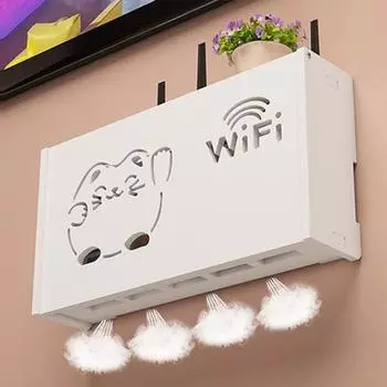 Ящик для хранения маршрутизатора WiFi настенное крепление деревянная полка для маршрутизатора органайзер удлинитель S