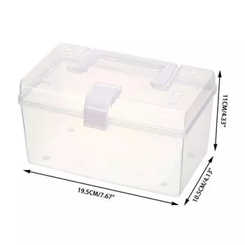 Ящик для хранения масок с ручкой, бытовой пыленепроницаемый герметичный ящик большой емкости, водонепроницаемый пылезащитный ящик для хранения мелочей, держатель 23*11.5*9.5cm
