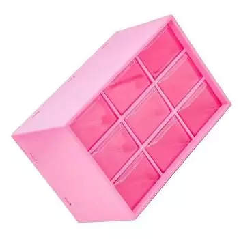 Ящик для хранения Многофункциональный 9 сеток Ins Пластиковый настольный прозрачный ящик для ящиков Канцелярский органайзер Косметика Домашний контейнер