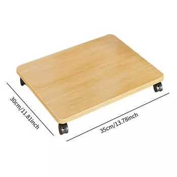 Ящик для хранения Мобильная передвижная стойка Поднос на колесиках Универсальная аудиостойка для офиса гостиной дома Стойка Подвижная подставка для растений коричневый древесины