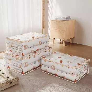 Ящик для хранения на дне кровати, складная сумка для хранения одежды, одеяла, бытовая пыль и влага, сумка для игрушек и всякой всячины в спальне S