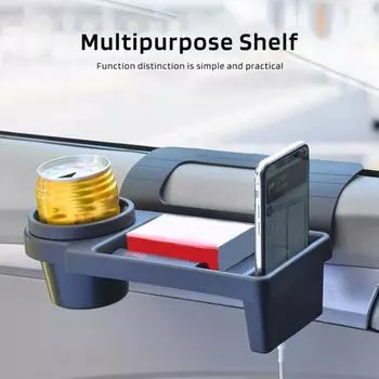 Ящик для хранения на окно автомобиля, многофункциональный органайзер для хранения, экономящий место, подвесной ящик для хранения на боковой стороне двери автомобиля, для сотового телефона, стакана для воды, ключей чёрный