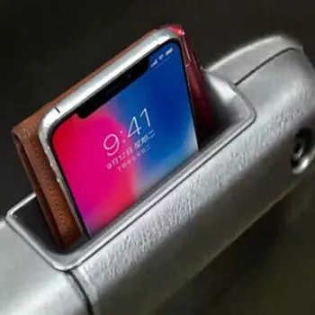 Ящик для хранения на передней двери, аксессуары для салона автомобиля, контейнер для телефона, чехол с ручкой, карман для перчаток, органайзер чёрный