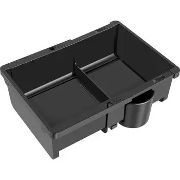 Ящик для хранения на подлокотнике автомобиля с 2 подстаканниками, регулируемый органайзер для хранения на подлокотнике автомобиля, складной держатель для стаканов с водой, автомобильные аксессуары чёрный