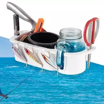 Ящик для хранения на понтонном судне, контейнер для напитков в каюте, многофункциональный подстаканник для яхты белый