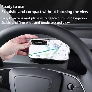 Ящик для хранения на рулевом колесе для держателя мобильного телефона Tesla, хранения очков, новая модель3 Highland 2025, аксессуары чёрный