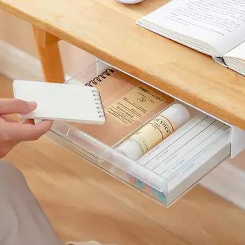 Ящик для хранения на столе Ящик для хранения хлопка Под столом Ученический стол Линия передачи данных Ящик для хранения канцелярских принадлежностей