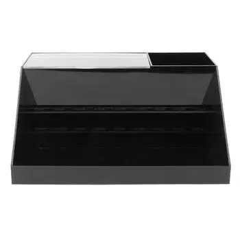 Ящик для хранения наращивания ресниц, пылезащитный, 9 отверстий, ящик для хранения наращивания ресниц, для макияжа, черный чёрный