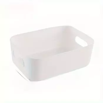 Ящик для хранения, Настольный ящик для хранения, Ящик для хранения бытовой косметики, Ванная комната Кухня Общежитие Разные закуски Корзина для хранения S белый