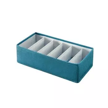 Ящик для хранения нижнего белья из ткани Органайзер для бюстгальтеров Органайзер для нижнего белья Органайзер для трусиков и носков 6 Grids зелёный