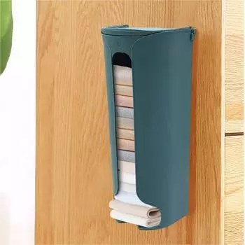 Ящик для хранения нижнего белья, ленивый настенный мусорный мешок, ящик для хранения, настенный экстрактор, бесплатная перфорация, органайзер для носков синий