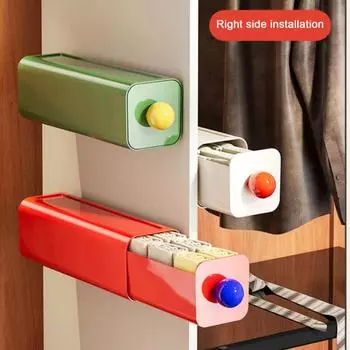 Ящик для хранения носков Большая вместимость Широкое применение Не требует сверления Легко устанавливается Пылезащитный настенный органайзер Чехол для хранения A