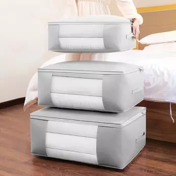 Ящик для хранения одеяла, пылезащитные органайзеры, нетканый шкаф, экономящая пространство сумка, большая вместительная сумка для хранения постельных принадлежностей, дорожная коробка для хранения