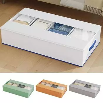 Ящик для хранения одежды, большая емкость, влагостойкий, простой в уходе, игрушки, пододеяльник, сумка, пылезащитный органайзер оранжевый