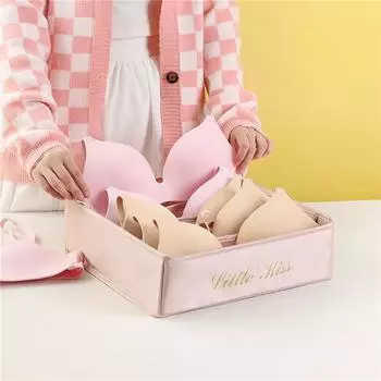 Ящик для хранения одежды для нижнего белья, бюстгальтеров, носков, экономящий место в доме, ящик для хранения, многосеточный органайзер для хранения нижнего белья Small 7 compartments розовый