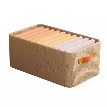 Ящик для хранения одежды складной большой емкости из нетканого материала с ящиком для одежды большой цвет хаки 16.9 X 9.6 X 9.4in