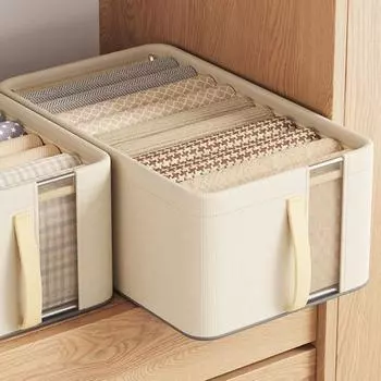 Ящик для хранения одежды Yousheng Wardrobe, большая вместимость, дышащая сетка, прочная складная рама, корзина для хранения брюк, органайзер M серый