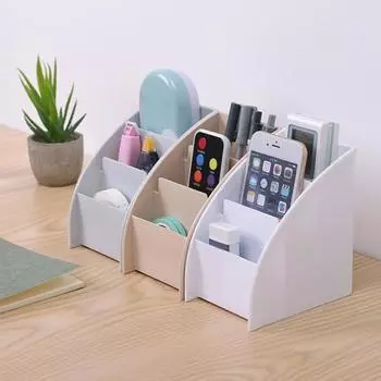 Ящик для хранения, однотонный пластиковый держатель для мобильного телефона для гостиной серый