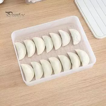 Ящик для хранения пельменей, большая емкость, органайзер для холодильника, прозрачный ящик для хранения продуктов для домашней кухни S серый