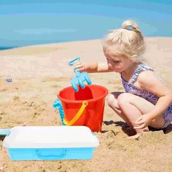 Ящик для хранения песочного стола, лоток для игрушек, портативная песочница для детей, уличные игрушки, детский чемодан, упаковка