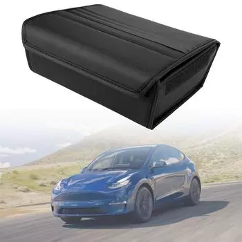 Ящик для хранения под сиденьем автомобиля Tesla Model Y 2024, складной кожаный органайзер для передних и задних сидений, аксессуары для салона автомобиля CHINA
