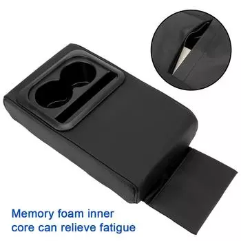 Ящик для хранения подлокотника 1 шт., автомобильные аксессуары, поддержка локтя, подушка для подлокотника автомобиля, ящик для защиты от усталости с подстаканником коричневый