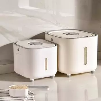 Ящик для хранения продуктов, ведро для риса, органайзер, кухонная организация, цилиндр, герметичный ящик для хранения зерна, бытовой ящик 4-5L