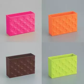 Ящик для хранения, прямоугольный магнитный пластиковый магнит на холодильник, органайзер, полка для кухни коричневый