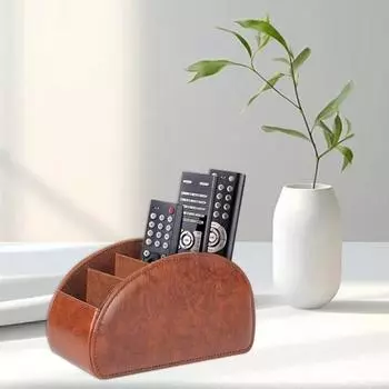 Ящик для хранения пульта дистанционного управления Yousheng с 5 отделениями, большой вместимостью, органайзер для хранения пульта дистанционного управления, держатель для ручек чёрный