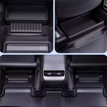 Ящик для хранения пыли для Tesla Model Y, защитный кожух для сиденья под сиденьем автомобиля, пылезащитный сетчатый ящик для хранения TPE, модель Y, автомобильные аксессуары