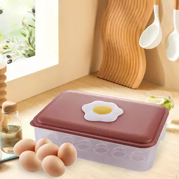 Ящик для хранения яиц для холодильника с крышкой для кухни зелёный