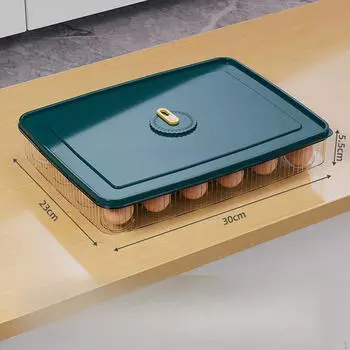 Ящик для хранения яиц, контейнер с крышкой, многоразовый морозильник, держатель для яиц, диспенсер для шкафа зелёный