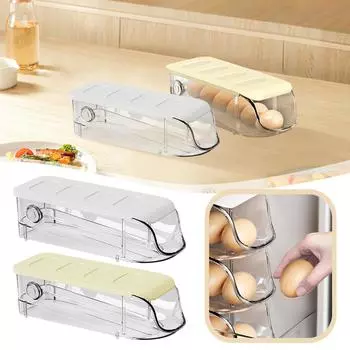 Ящик для хранения яиц на колесиках, ящик для хранения свежих продуктов в холодильнике, ящик для хранения яиц One Size