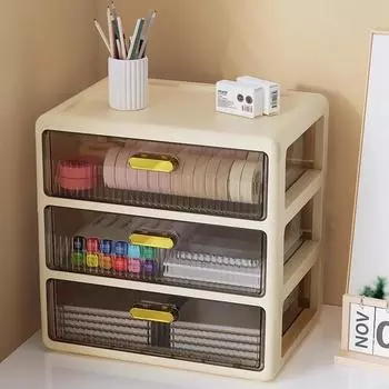 Ящик для хранения рабочего стола, ящик для офисного стола, ящик для хранения канцелярских принадлежностей, косметики, органайзер, многоуровневая полка, шкаф 2Layer белый