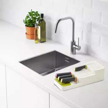 Ящик для хранения резаков, удобный кухонный ящик для резаков, органайзер, компактный держатель для хранения столовых приборов для дома серый