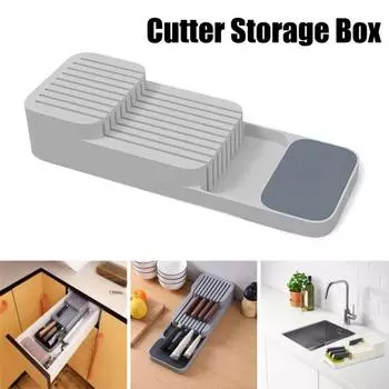 Ящик для хранения резаков, удобный кухонный ящик для резаков, органайзер, компактный держатель для хранения столовых приборов для дома белый
